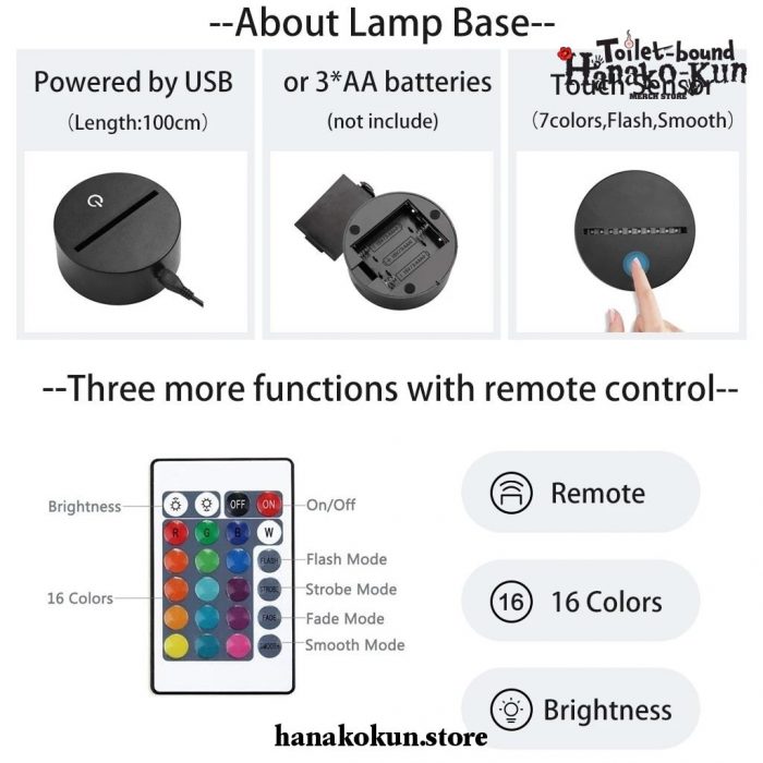 2021 Toilet Bound Hanako Kun Team 3D Led Lamp Night Light