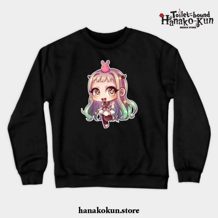 Chibi Yashiro Nene And Mokke - Toilet Bound Hanako-Kun Crewneck Sweatshirt Black / S