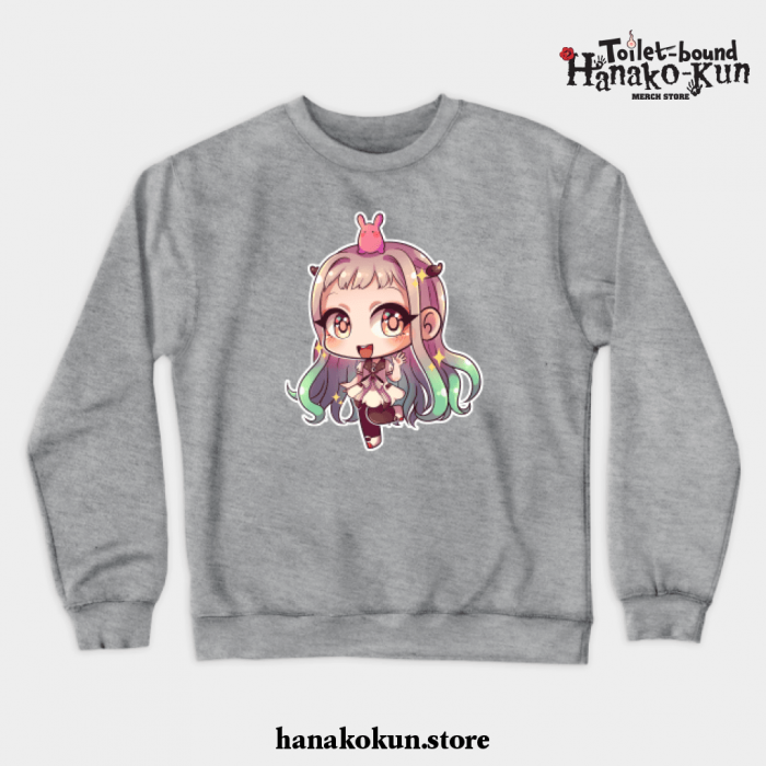 Chibi Yashiro Nene And Mokke - Toilet Bound Hanako-Kun Crewneck Sweatshirt Gray / S