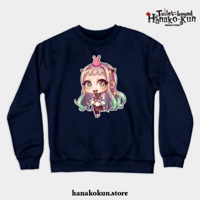 Chibi Yashiro Nene And Mokke - Toilet Bound Hanako-Kun Crewneck Sweatshirt Navy Blue / S