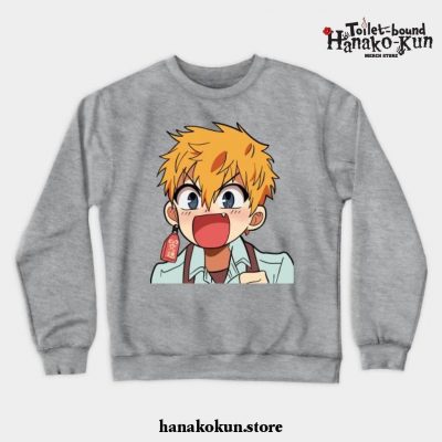 Cute Jibaku Shounen Hanako-Kun Crewneck Sweatshirt Gray / S