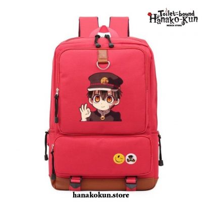 Cute Toilet-Bound Jibaku Shounen Hanako Kun Canvas Backpack Red