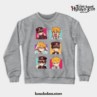 Fashion Jibaku Shounen Hanako-Kun Crewneck Sweatshirt Gray / S