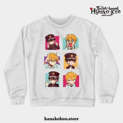 Fashion Jibaku Shounen Hanako-Kun Crewneck Sweatshirt White / S