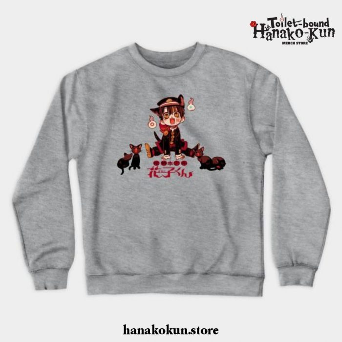 Hanako And Kitty Crewneck Sweatshirt Gray / S