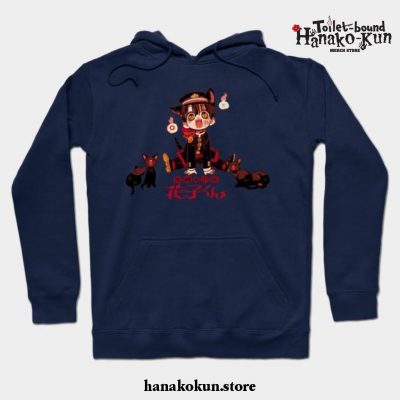 Hanako And Kitty Hoodie Navy Blue / S