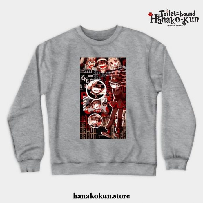 Hanako Collage Anime Crewneck Sweatshirt Gray / S