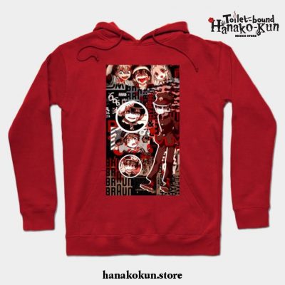 Hanako Collage Anime Hoodie Red / S