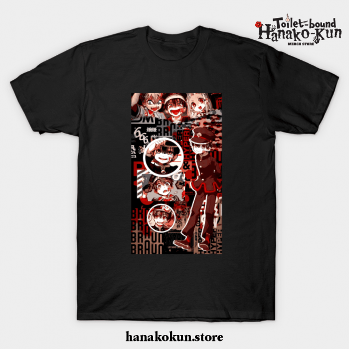 Hanako Collage Anime T-Shirt Black / S