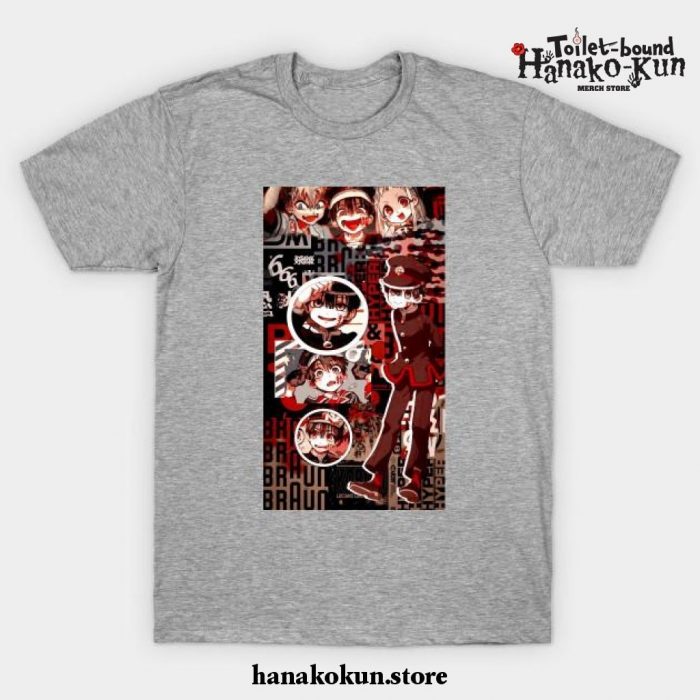 Hanako Collage Anime T-Shirt Gray / S