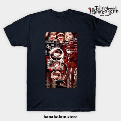 Hanako Collage Anime T-Shirt Navy Blue / S