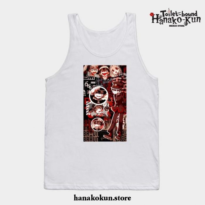 Hanako Collage Anime Tank Top White / S