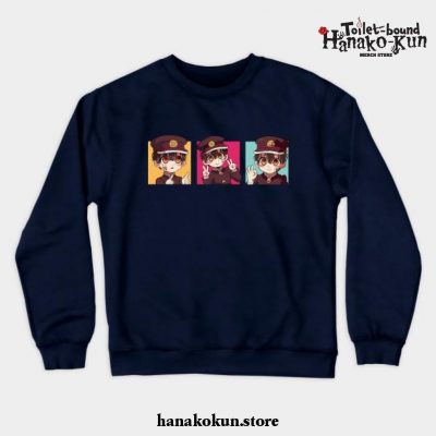 Hanako-Kun Jibaku Shounen Crewneck Sweatshirt Navy Blue / S