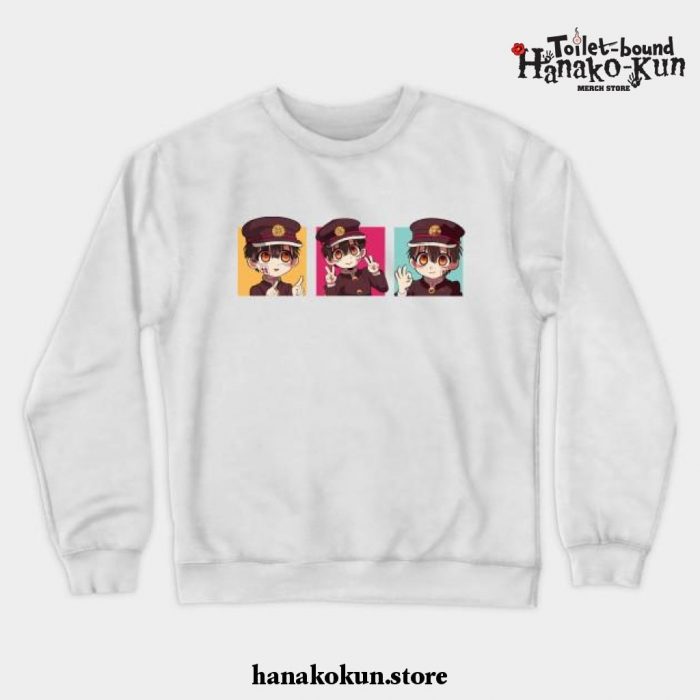 Hanako-Kun Jibaku Shounen Crewneck Sweatshirt White / S