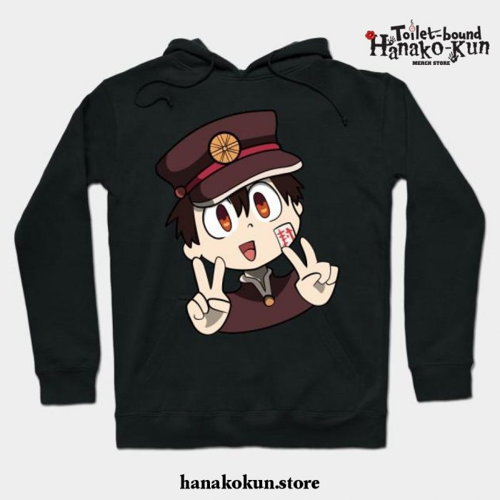 Hanako-Kun Peace Signs Hoodie Black / S