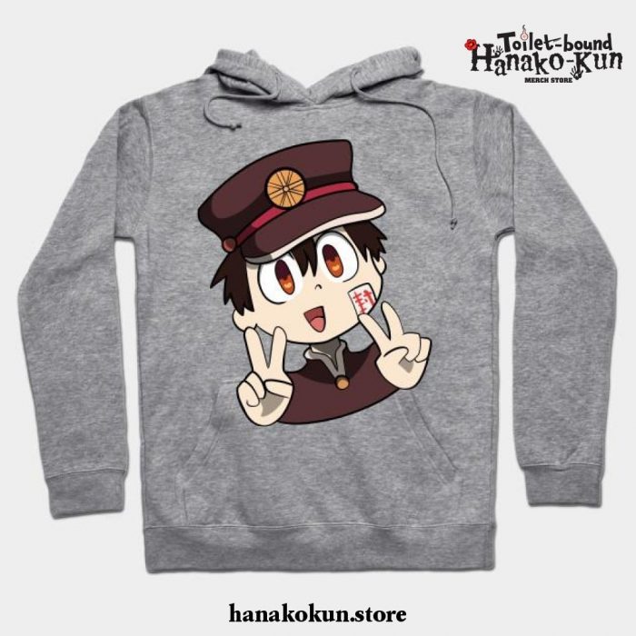 Hanako-Kun Peace Signs Hoodie Gray / S