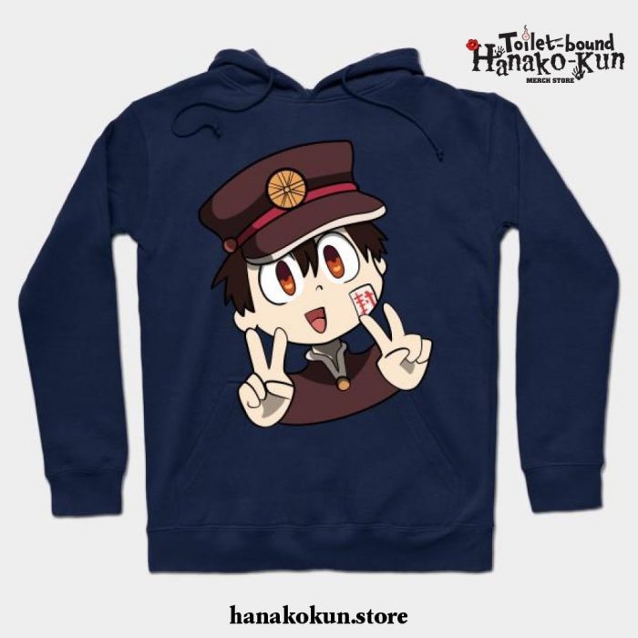 Hanako-Kun Peace Signs Hoodie Navy Blue / S