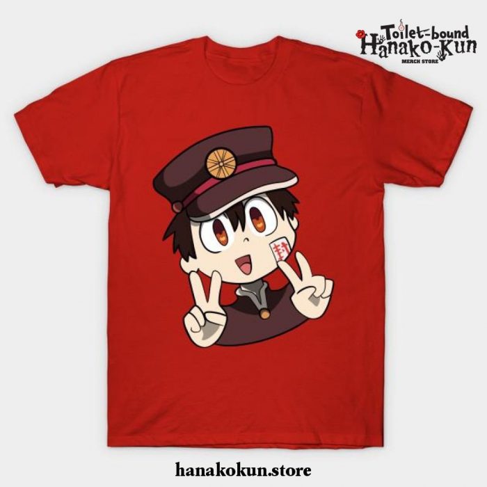 Hanako-Kun Peace Signs T-Shirt Red / S