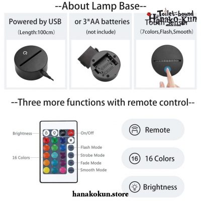 Love Toilet Bound Hanako Kun 3D Lamp