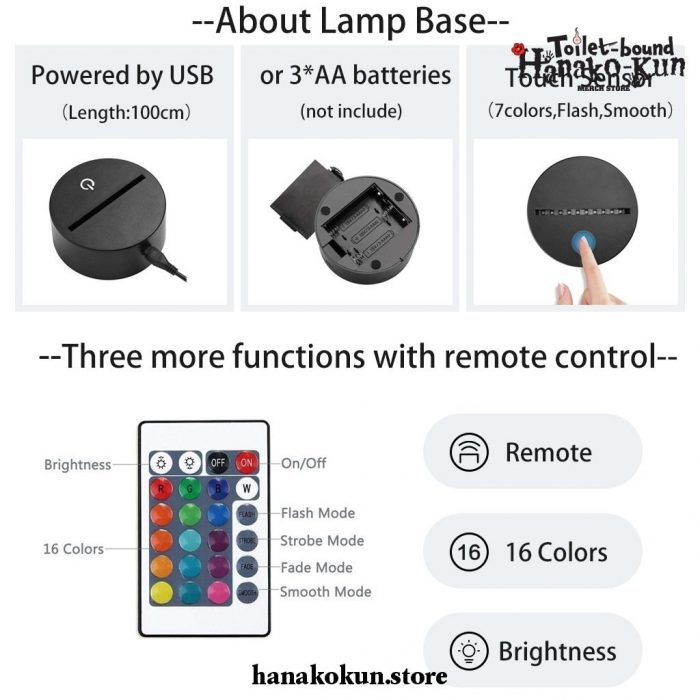 Toilet Bound Hanako Kun 3D Led Lamp Night Light