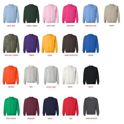 sweatshirt color chart - Hanako Kun Store